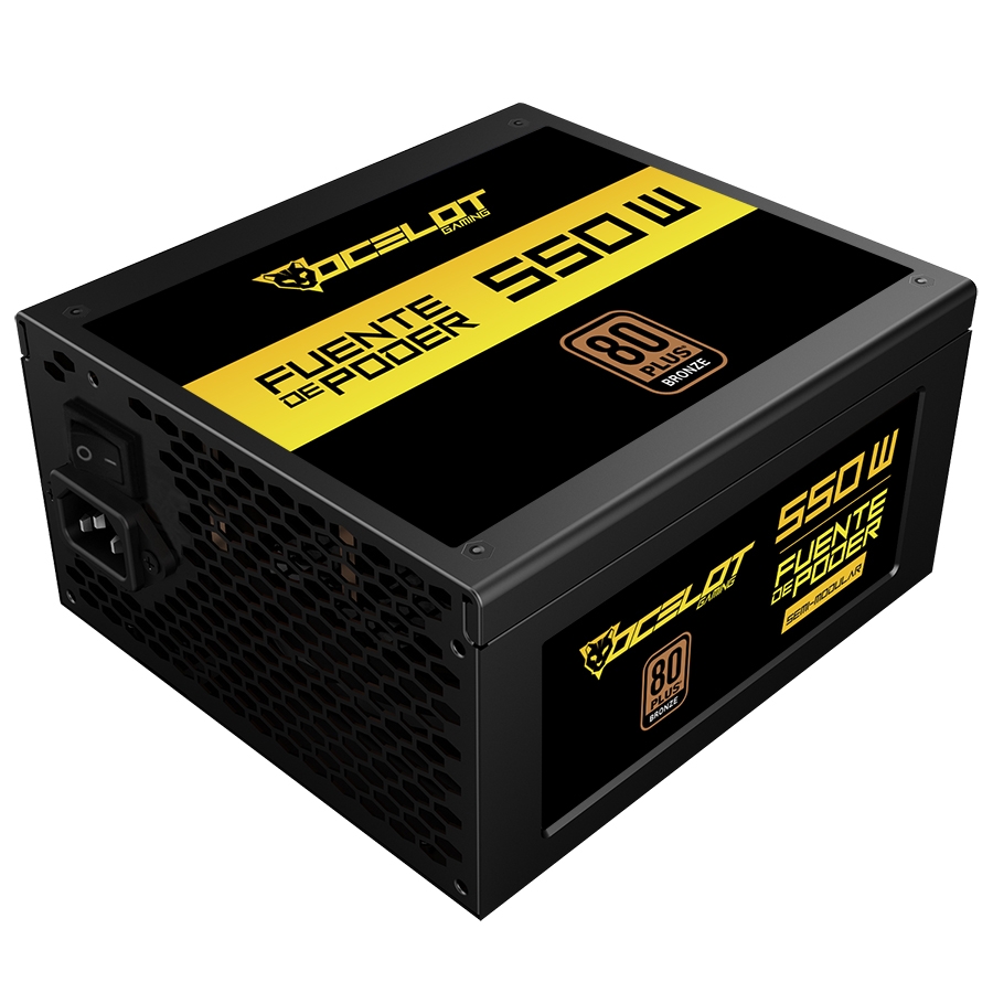 Fuente De Poder Ocelot Gaming Tipo Atx De 550W Semi Modular Certificacion 80 Bronce