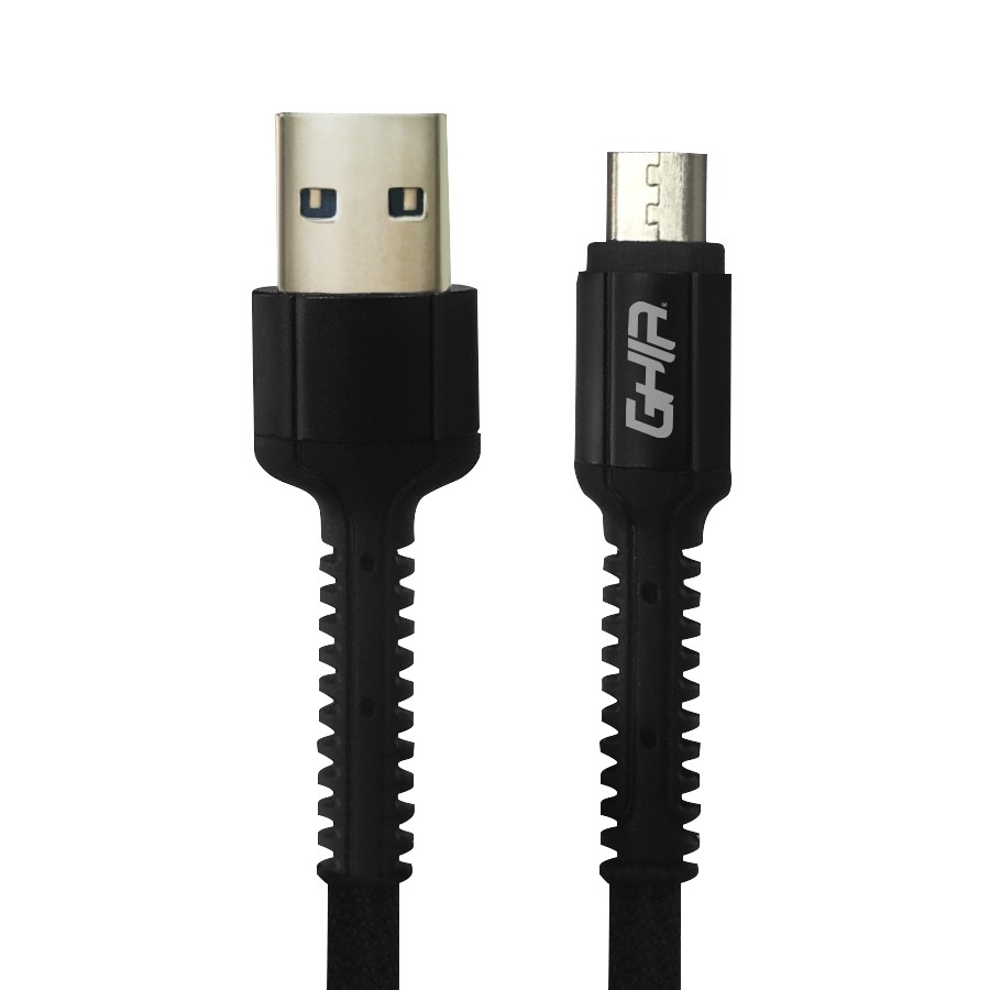 Cable Micro Usb Ghia Nylon 1M Color Negro