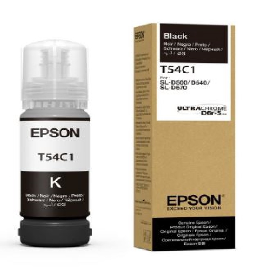 Botella De Tinta Epson Modelo T54C Ultrachrome D6R-S Negro, Para Plotter D570 (70Ml)