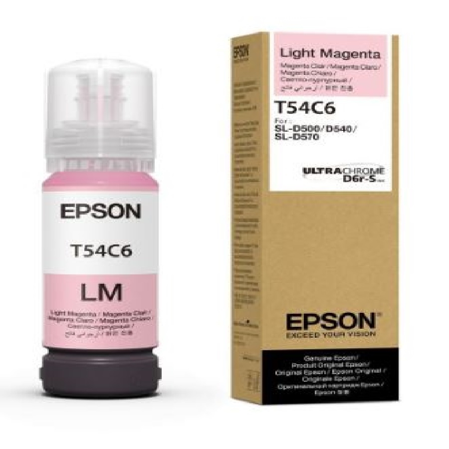Botella De Tinta Epson Modelo T54C Ultrachrome D6R-S Magenta Claro, Para Plotter D570 (70Ml)