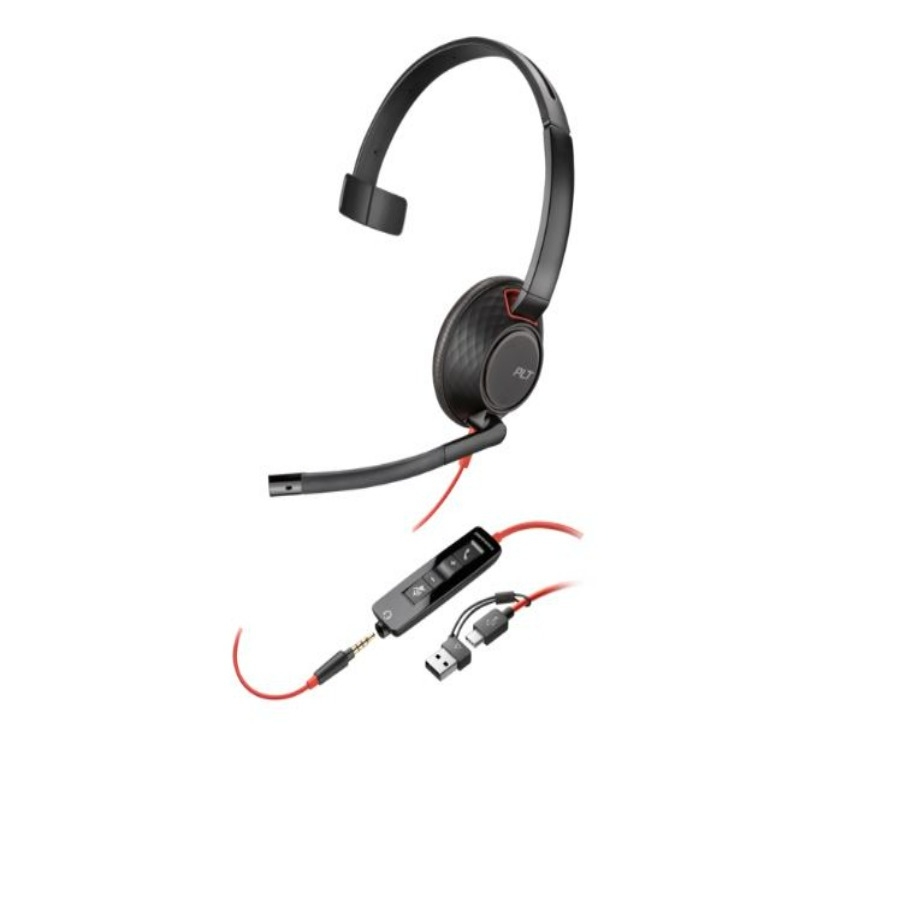 Diadema Hp Poly 8X230Aa Bw 5210 / Monoaurales Usb-C/A Conector De 3,5 Mm Cancelacion De Ruido