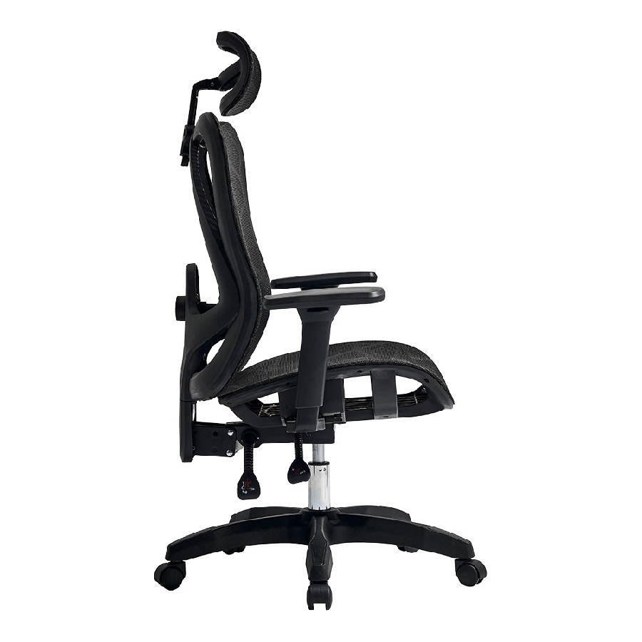 Silla Acteck Floe Plus Ec727 / Ergonomica / Inclinacion 135 Grados / Cabecera Ajustable / Piston Clase 3 / Max 120 Kg / Reposa Brazos 3D / Negro / Ac-940283
