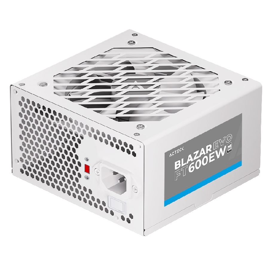 Fuente De Poder Acteck Blazar Evo Ft600Ew/ Atx / 600 W / No Modular / Ventilador 120 Mm /  Blanco / Es-05003Ew