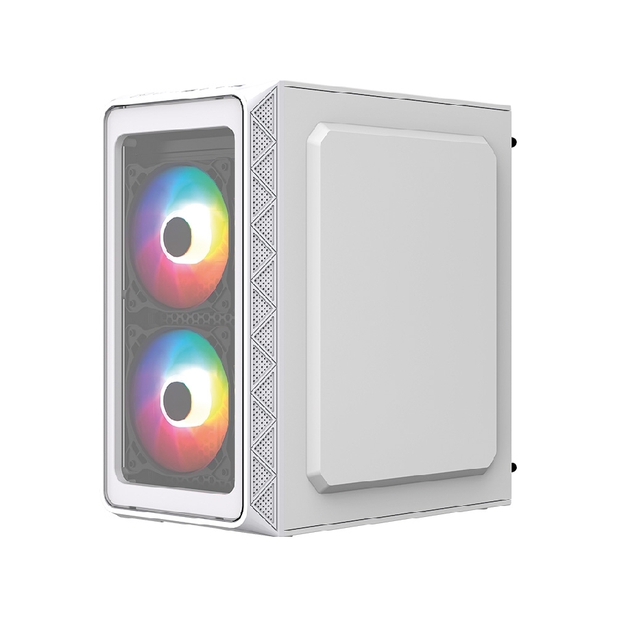 Gabinete Acteck Doom Pro Crystal Gi730C / Mini Torre / Mini Itx, Micro Atx / Fuente 600 W / Panel Cristal Templado / 3 Ventiladores / 3 Años Garantia / Blanco / Ac-939232