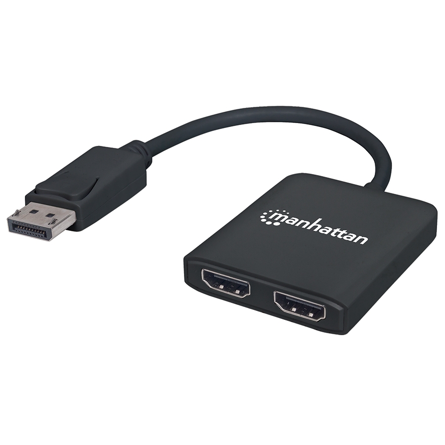 Video Splitter,Manhattan,152716, Displayport 1 Dp In : 2 Hdmi Out Uhd