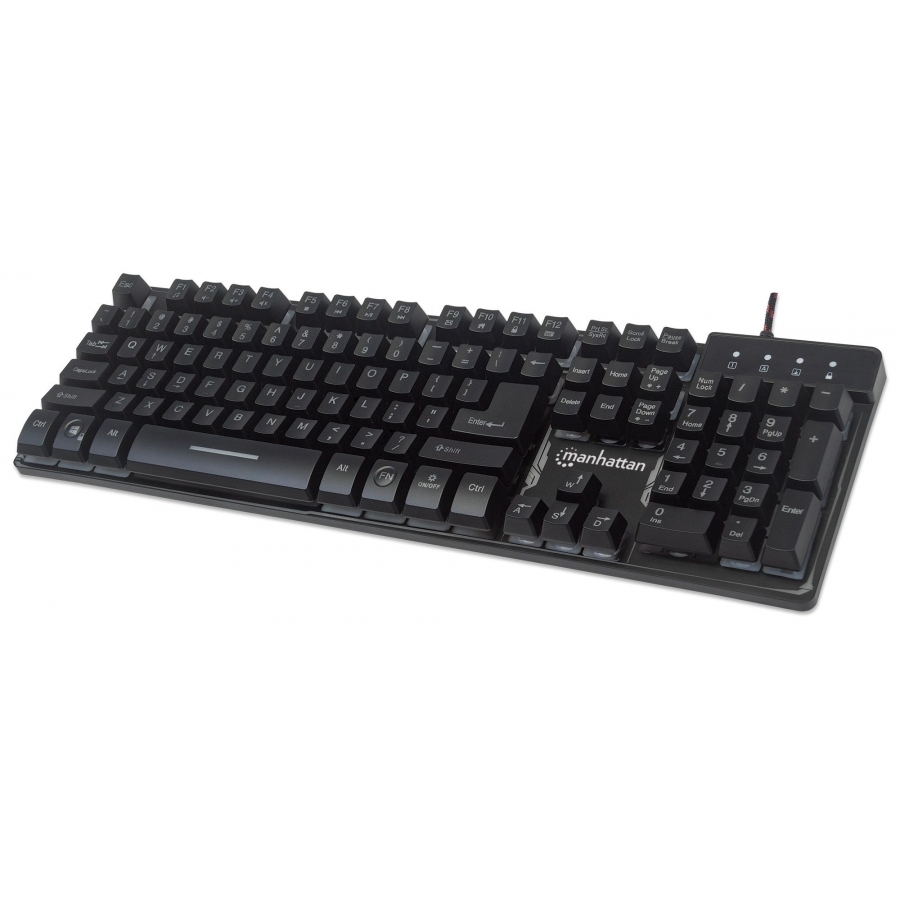 Teclado Gaming,Manhattan,178457, Usb 19 Teclas Multimedia, C/Luz