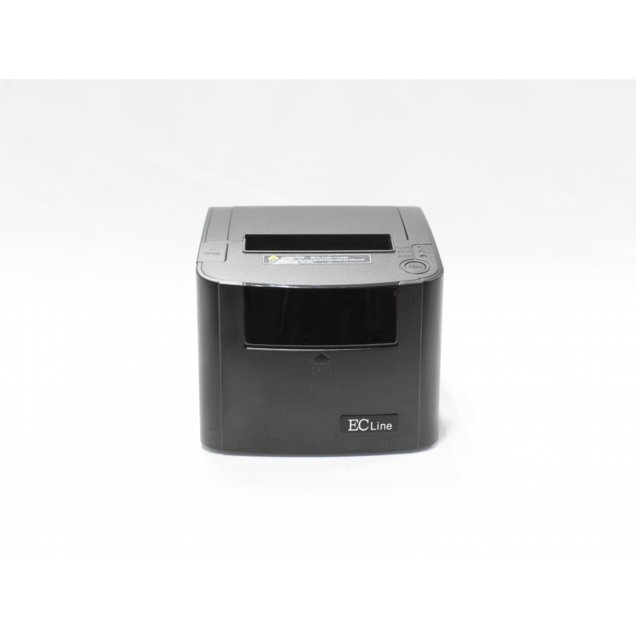 Miniprinter Ec Line Ec-Pm-80330, Negro, Termica, 80 Mm, Usb, Serial, Ethernet (Red), Rj11, Corte Automatico, 300 Mm/Seg