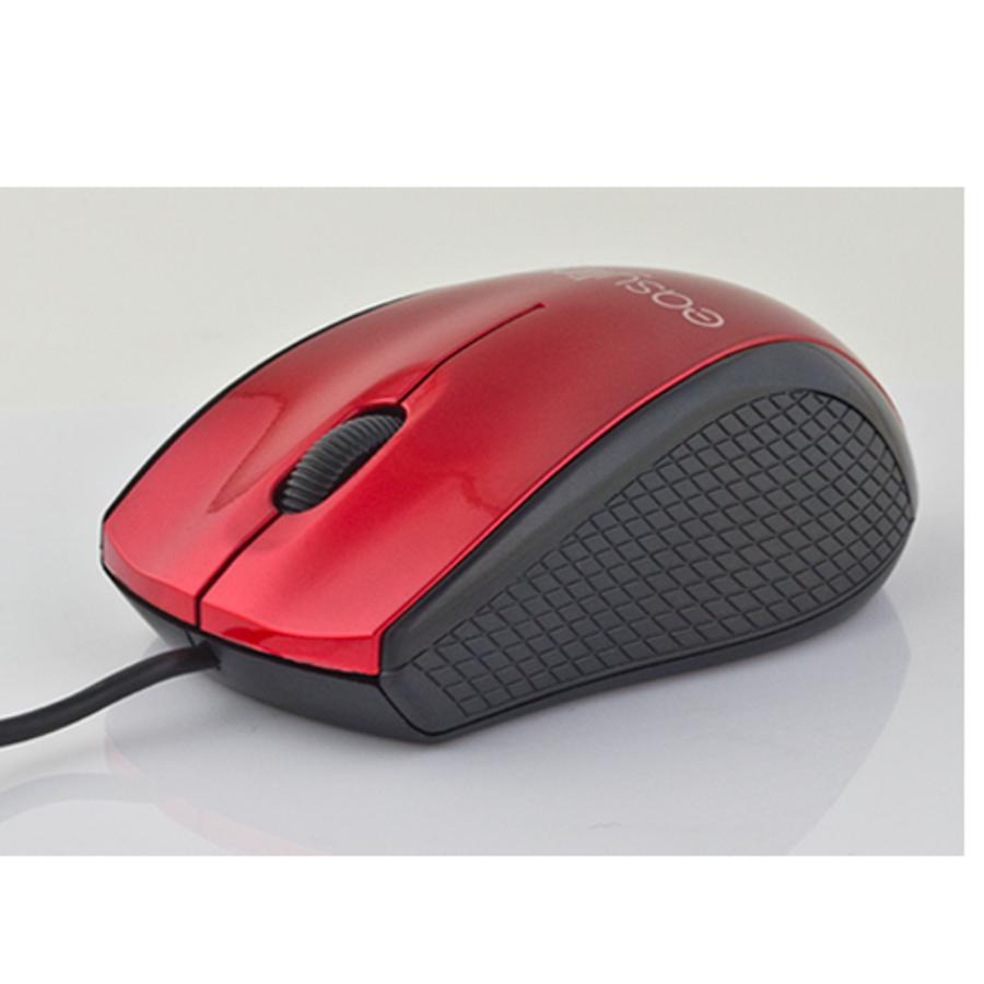 Mouse Alambrico Optico 1000 Dpi Conector Usb Win Xp/Vista/7/8/10/11/Mac Os X Easy Line By Perfect Choice - Rojo