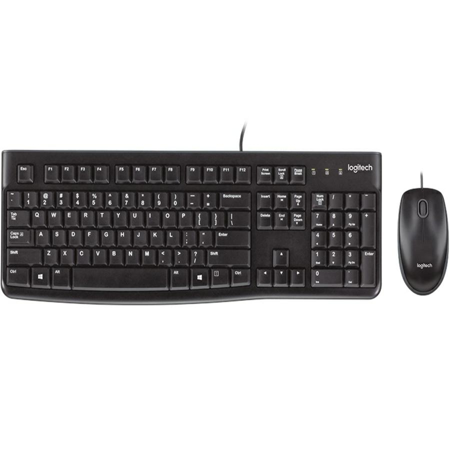 Teclado/Mouse Logitech Mk120 Negro Alambricos Usb Pc / Windows