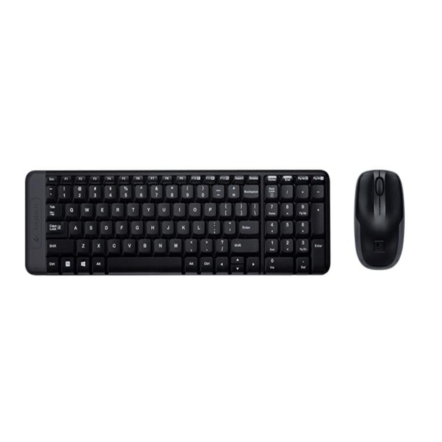 Teclado/Mouse Logitech Mk220 Negro Inalambricos Compacto Usb Alcance Hasta 10 Mts