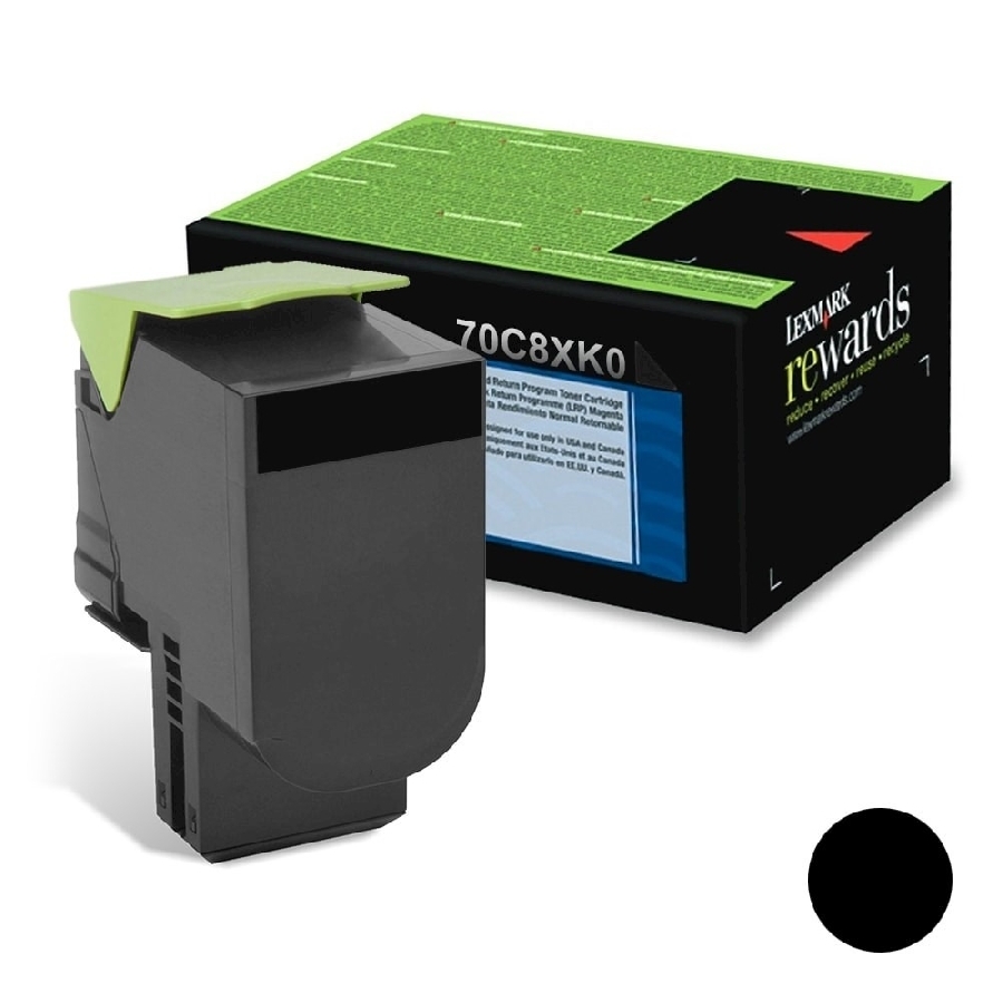 Toner Laser Lexmark / Color Negro / Extra Alto Rendimiento / 70C8Xk0 / Hasta 8,000 Paginas / 5% De Cobertura / P/Modelos: Cs510De