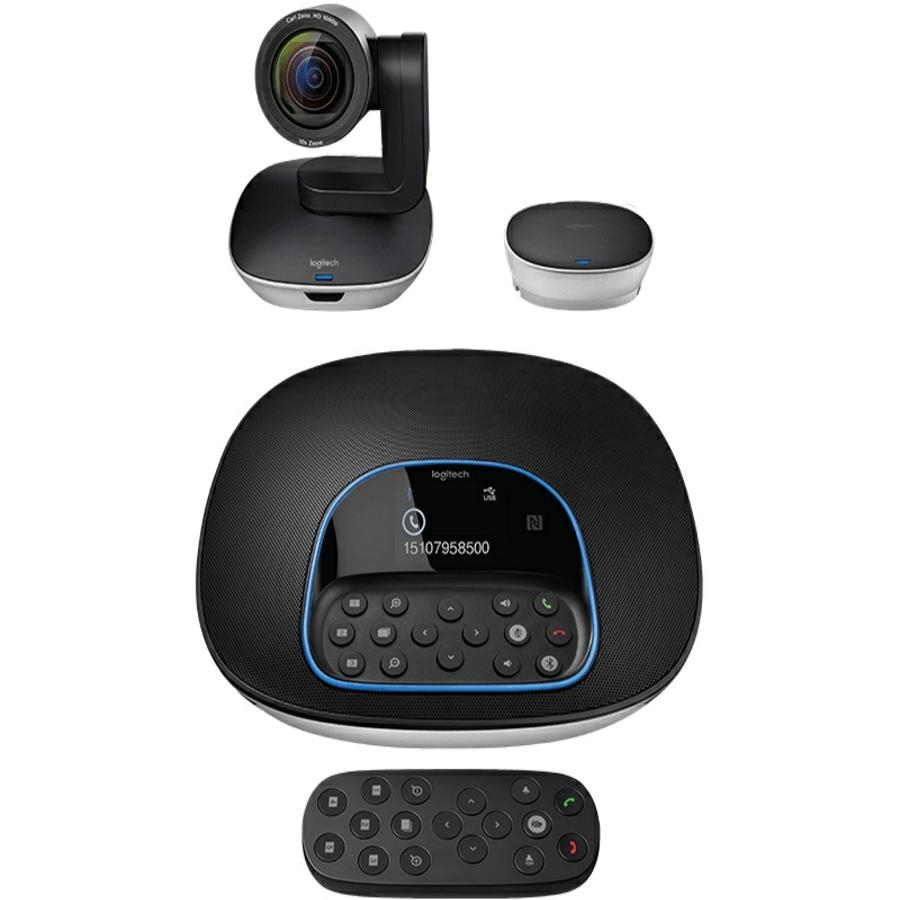 Camara De Videoconferencia Logitech Group Fhd 1080P Zoom 10X Hd Campo Visual 90° Ideal Para Salas Medianas Y Grandes.