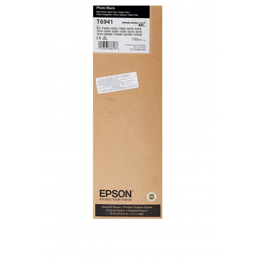 Cartucho Epson Modelo T694 Negro Photo, Para Plotter Serie T (700Ml)