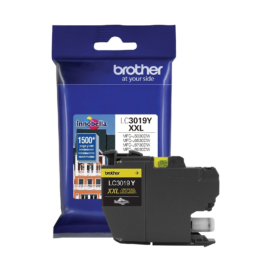 Cartucho De Tinta Amarillo Brother Lc3019Y  Alto Rendimiento 1500 Paginas Al 5 De Cobertura