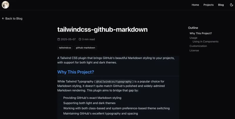 Apply Github S Markdown Styling To Tailwind Tailwindcss Github Markdown - Classic Mobile Ocean Designs | Free Download