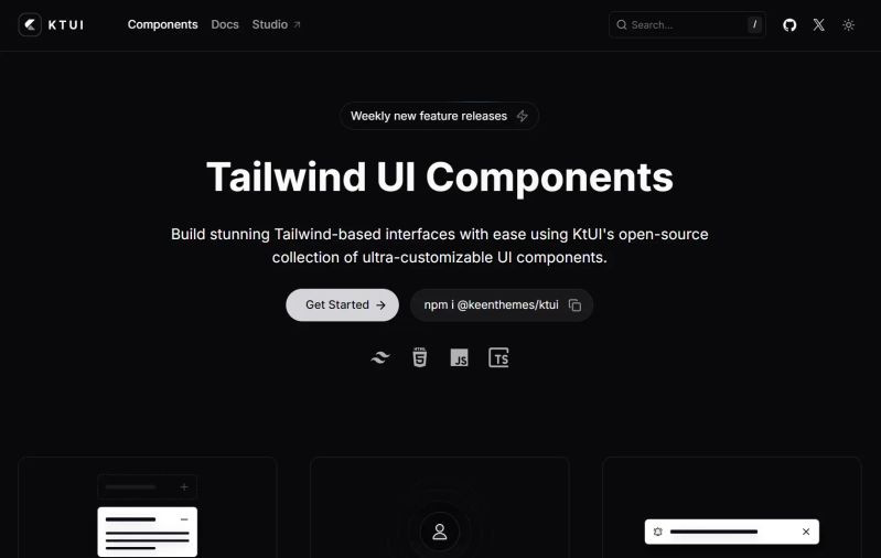 Zero Config Ui Component Library For Tailwindcss Ktui - Premium City Background Gallery - Desktop