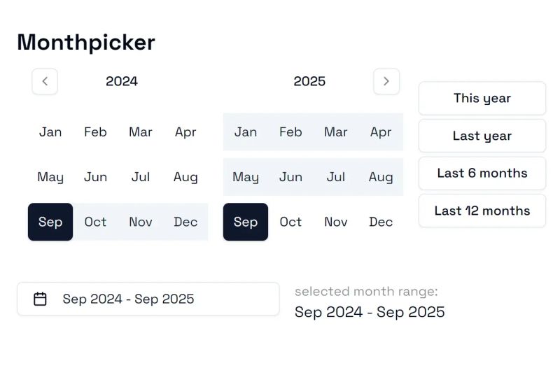 Month Range Picker Using Jquery Ui Datepicker Techbrij - Premium Ocean Art Gallery - Desktop