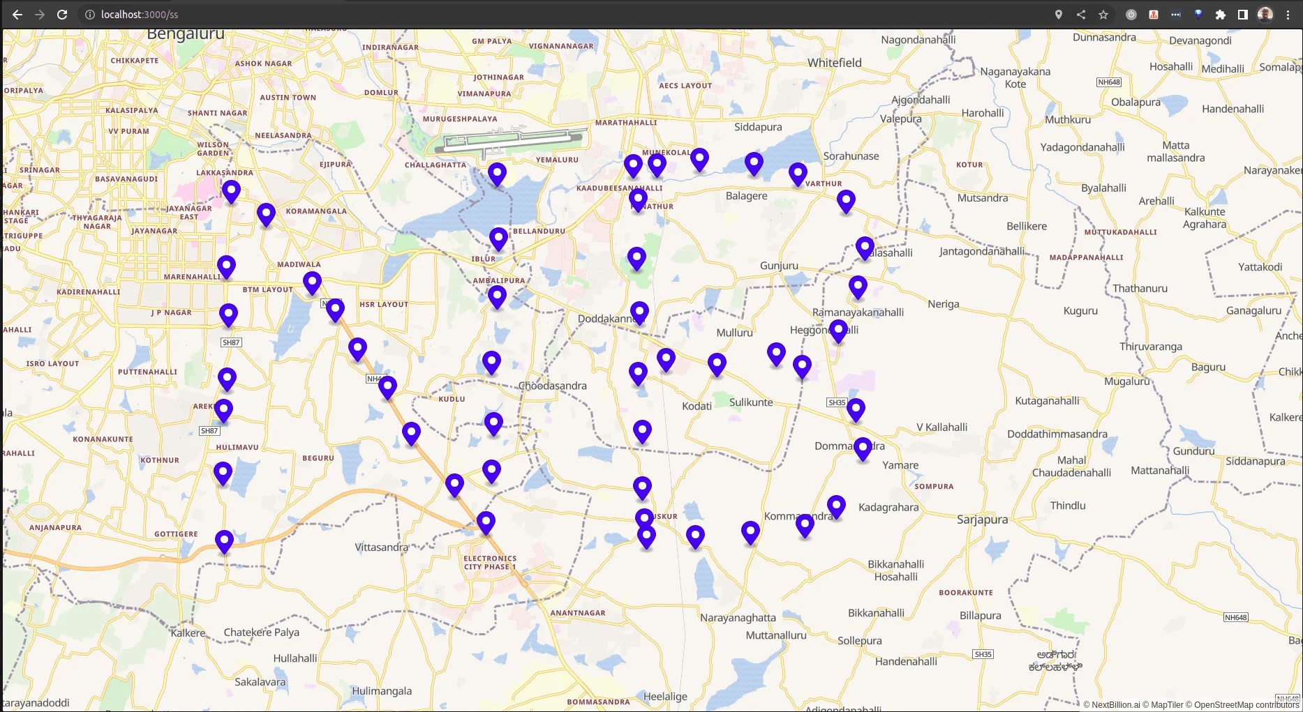 Creating A Swiggy Like Tracking Experience With NextBillion Map Default Marker 