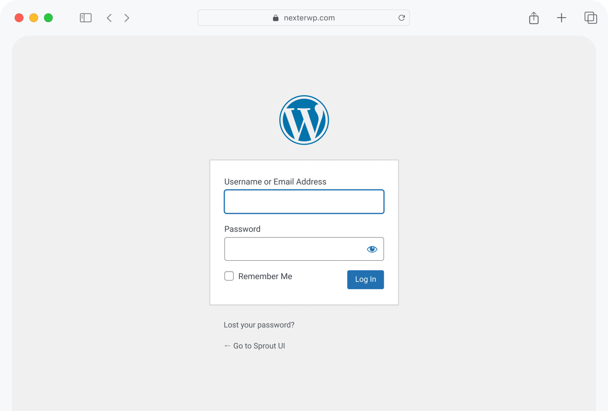 Login form block for wordpress