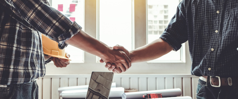 Contractors Shaking Hands