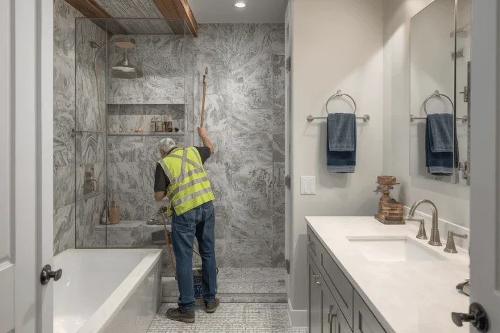 After Renovation Bathroom Cleaning
