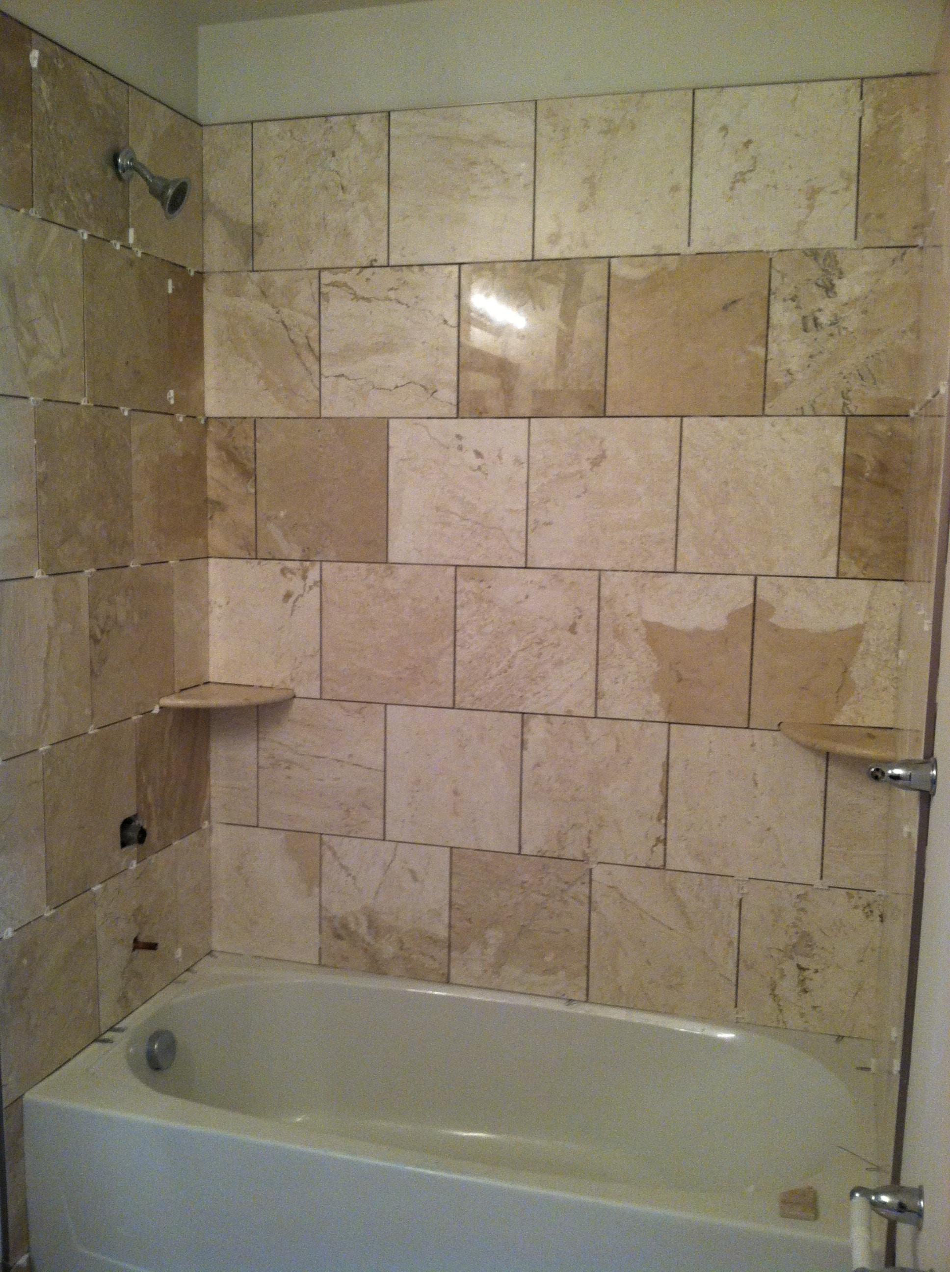 Scale will dissolve, grout is muc. Design With 12 Tiles A Cost Saving Approach To Bath And Shower Tile Next Level Remodeling