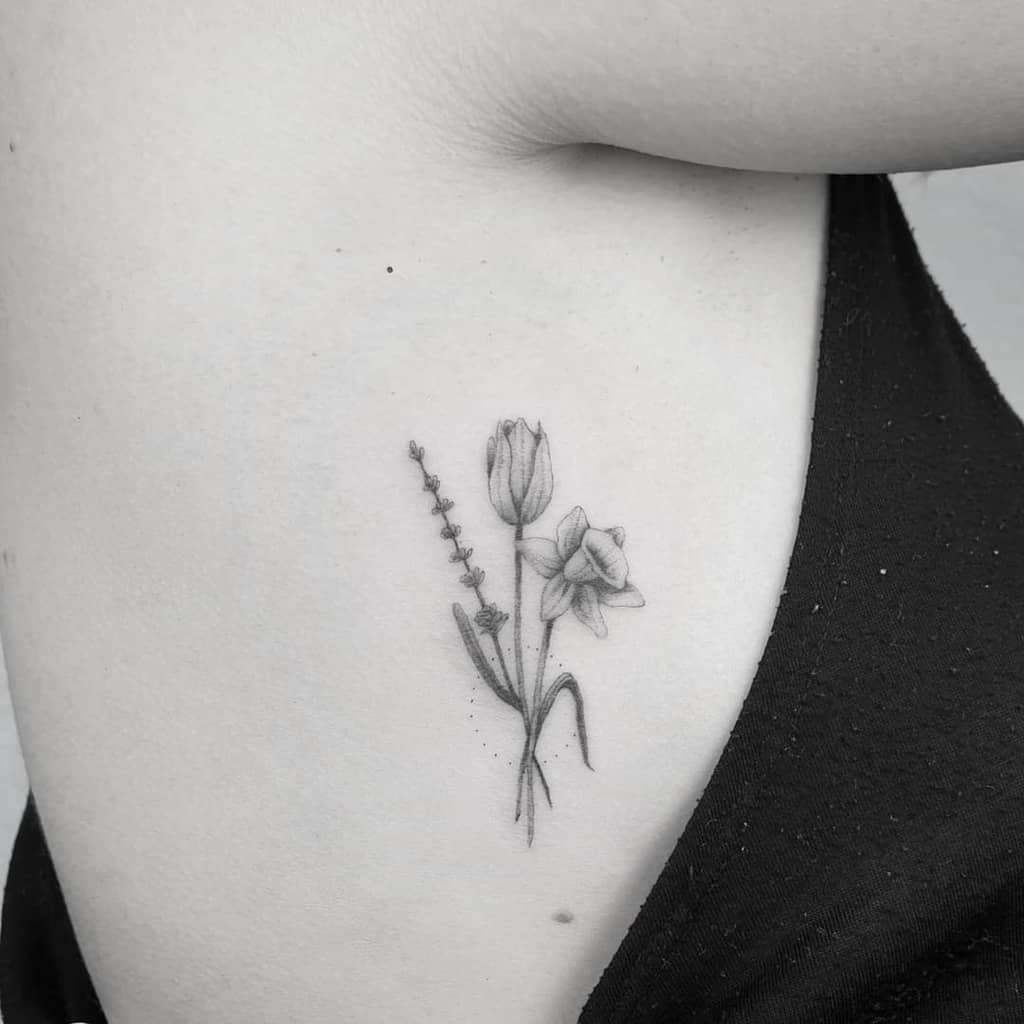 Top 61 Best Minimalist Flower Tattoo Ideas - [2021 Inspiration Guide] 1024_x_1024_jpg