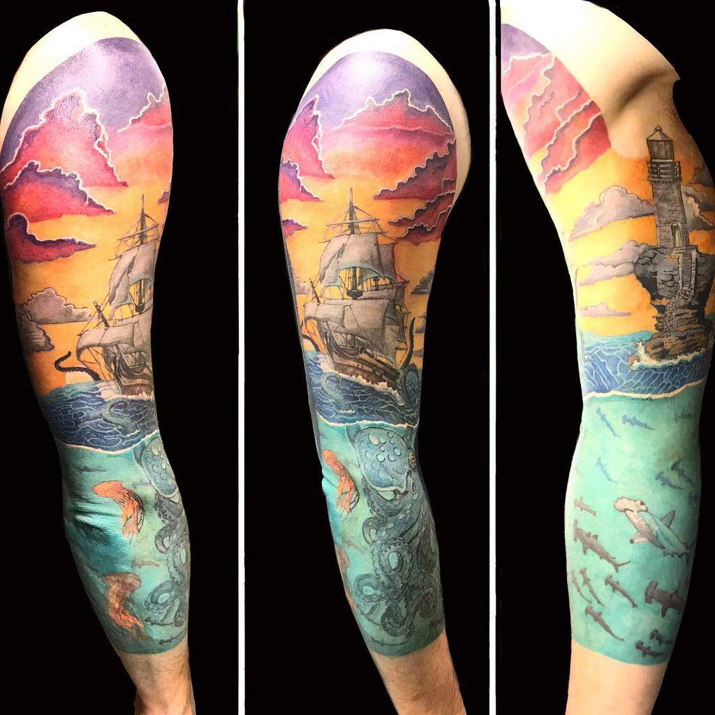 Top 77 Best Ocean Tattoo Ideas - [2021 Inspiration Guide] 1024_x_1024_jpg