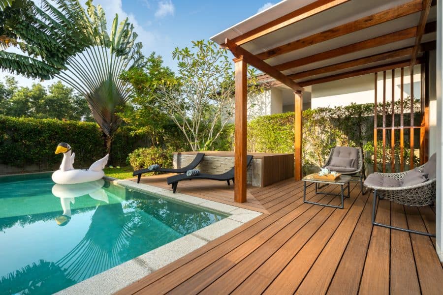 Sunny days spent splashing around and having fun. The Top 108 Pool Deck Ideas