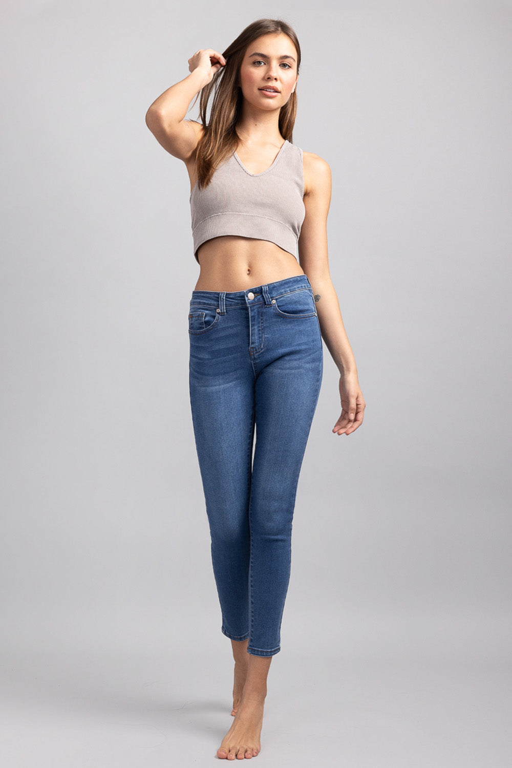Mid Rise Ankle Skinny Jeans - Image 7