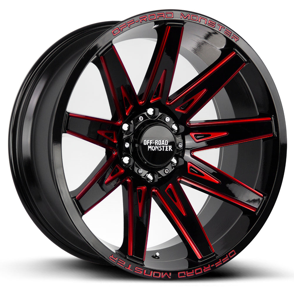 OFFROADMONSTERM25GLOSSBLACKCANDYREDMILLEDANGLE