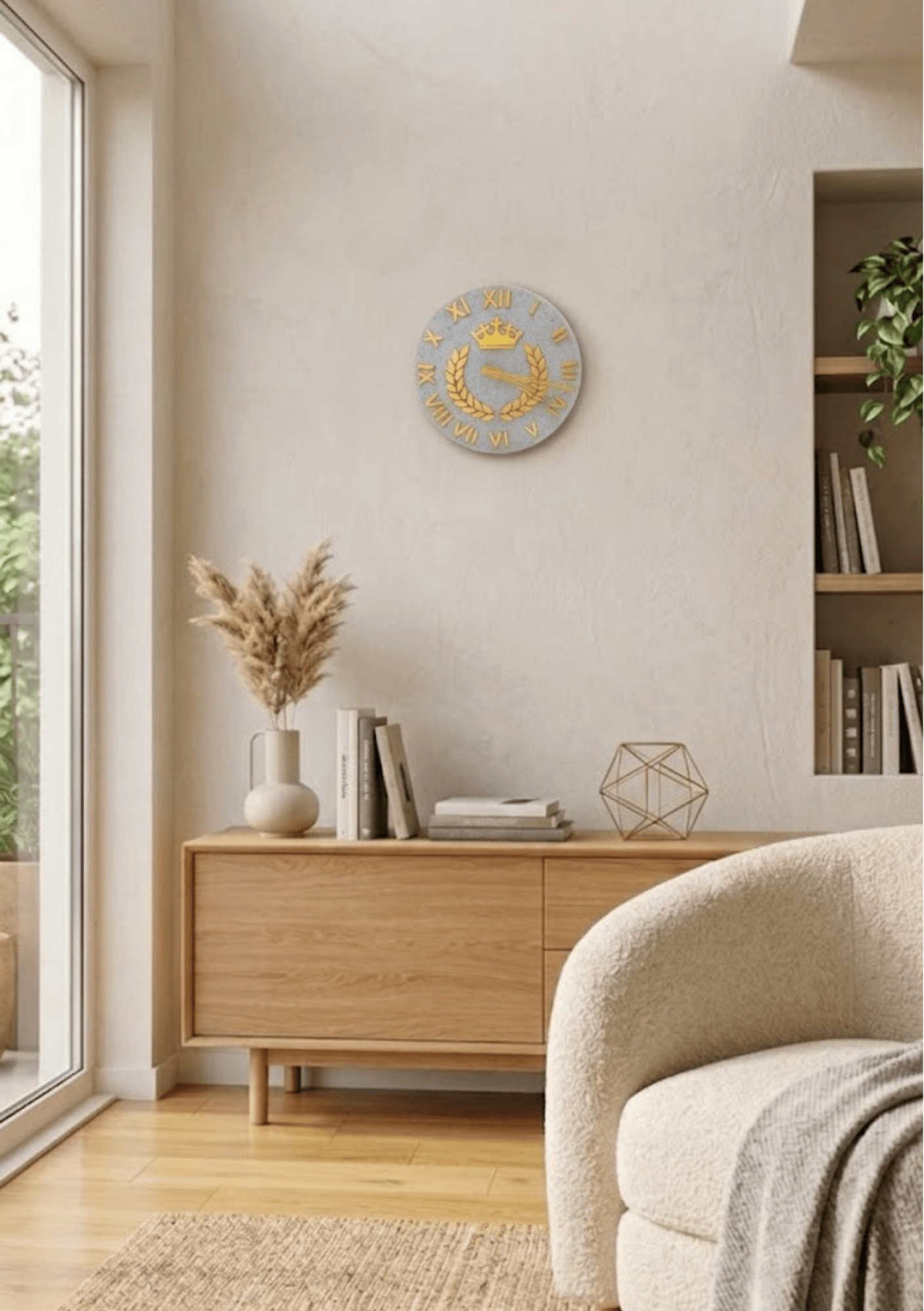 Wanduhr Relief | 25 cm | moderne Wanduhr mit Reliefstruktur | verschiedene Farben & Zeiger
