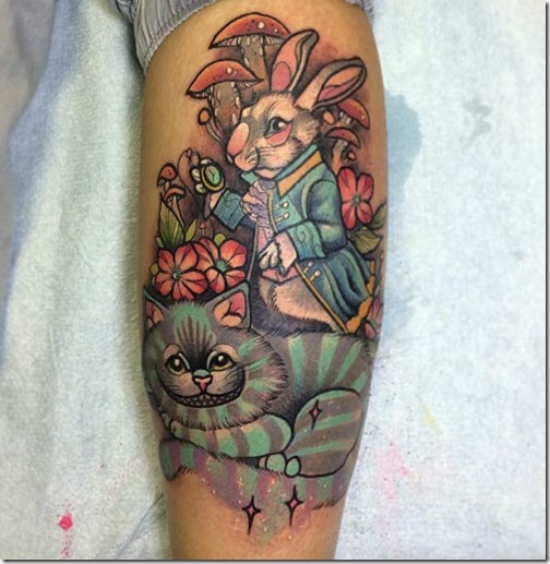 Greatest Of Alice In Wonderland Tattoos - Nexttattoos 517_x_504_jpg