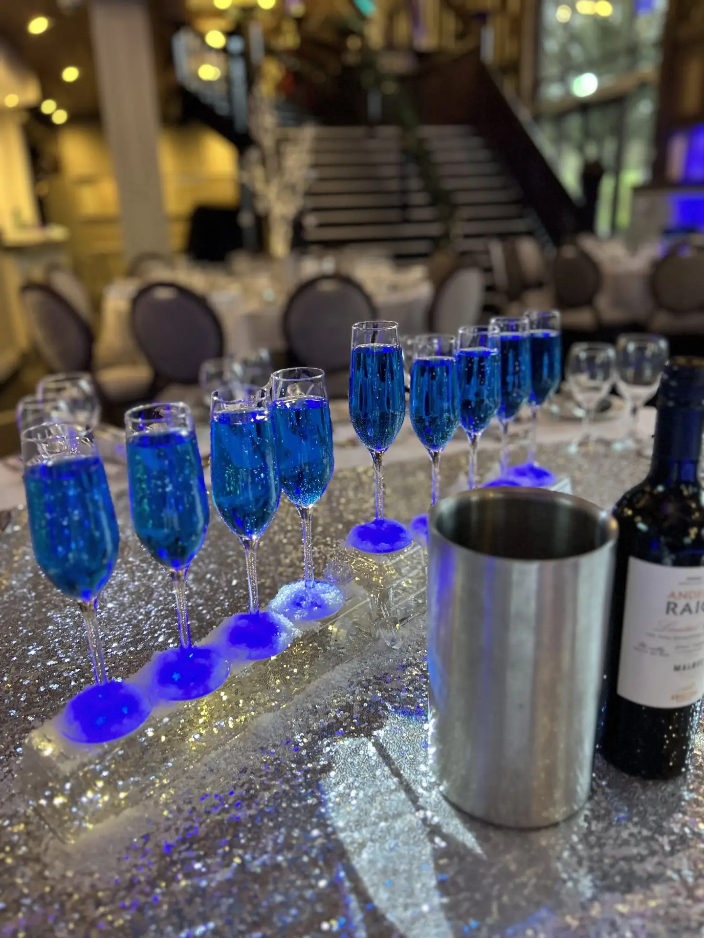 Image showcasing Nextwave Events & Hire's event equipment and services, including LED dancefloor hire, light-up numbers, light-up letters, staging, and special effects for weddings, birthdays, and events.