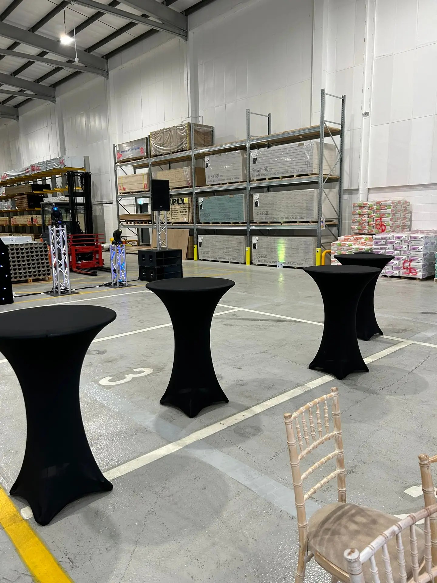 Image showcasing Nextwave Events & Hire's event equipment and services, including LED dancefloor hire, light-up numbers, light-up letters, staging, and special effects for weddings, birthdays, and events.