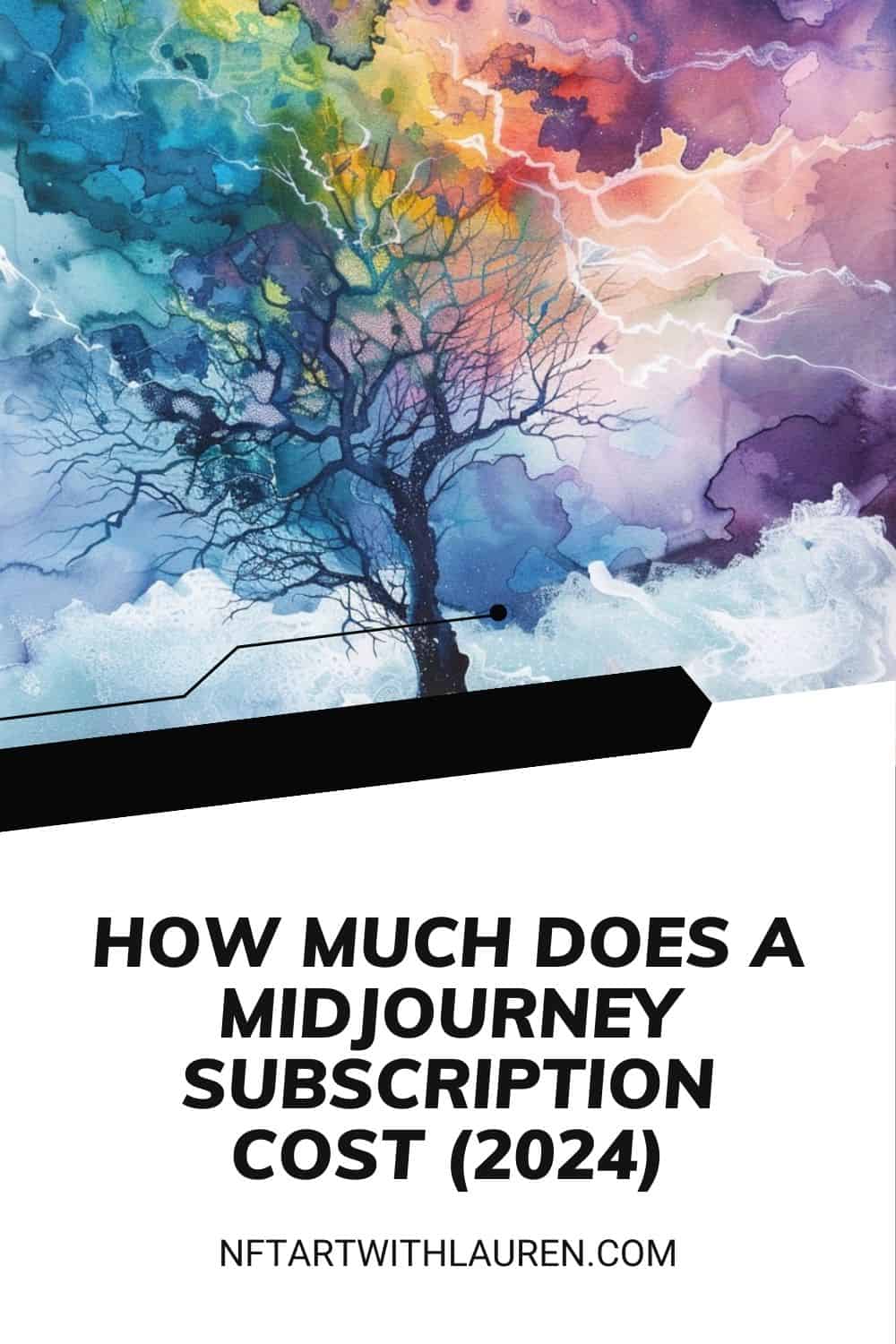 A Pinterest pin for How Much Does a Midjourney Subscription Cost (2024)