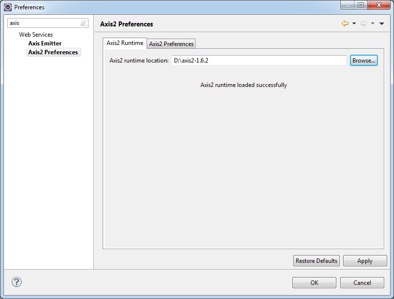 axis 2 runtime zip file adding