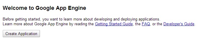 appengine create application