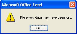 File error: data may have been lost.