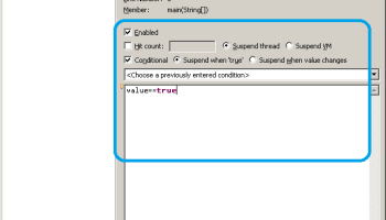 setting breakpoint