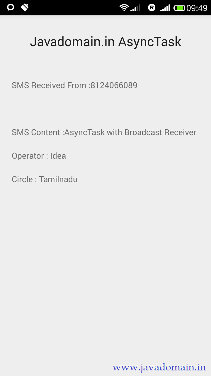 AsyncTask with Broadcast Receiver in Android Tutorial and Example