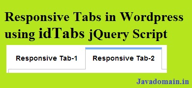 Responsive tabs in wordpress using idTabs