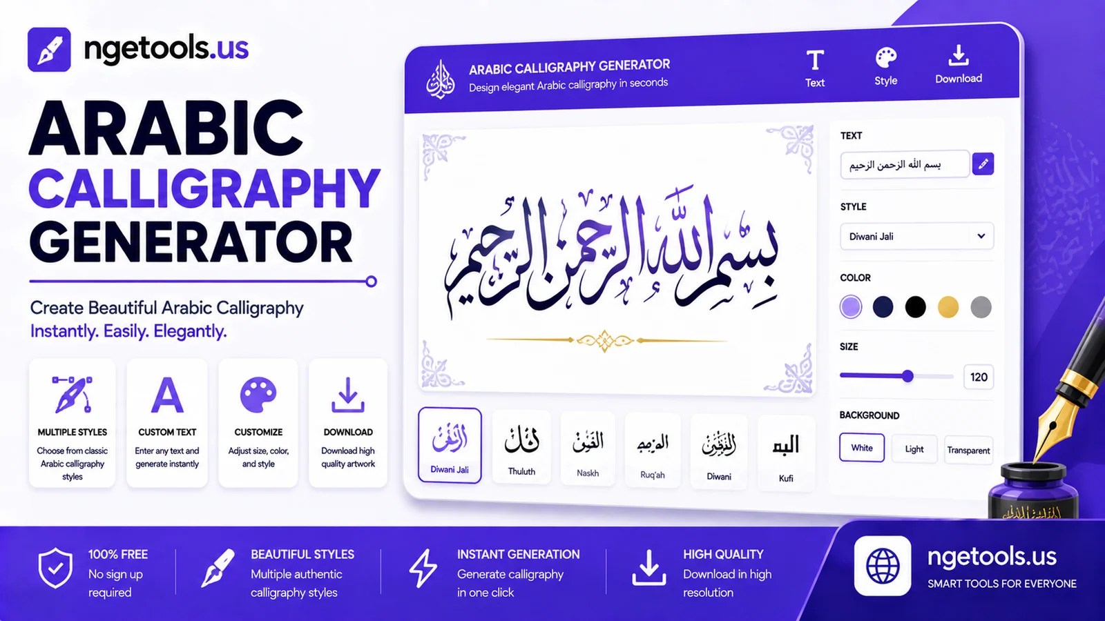 Arabic Calligraphy Generator
