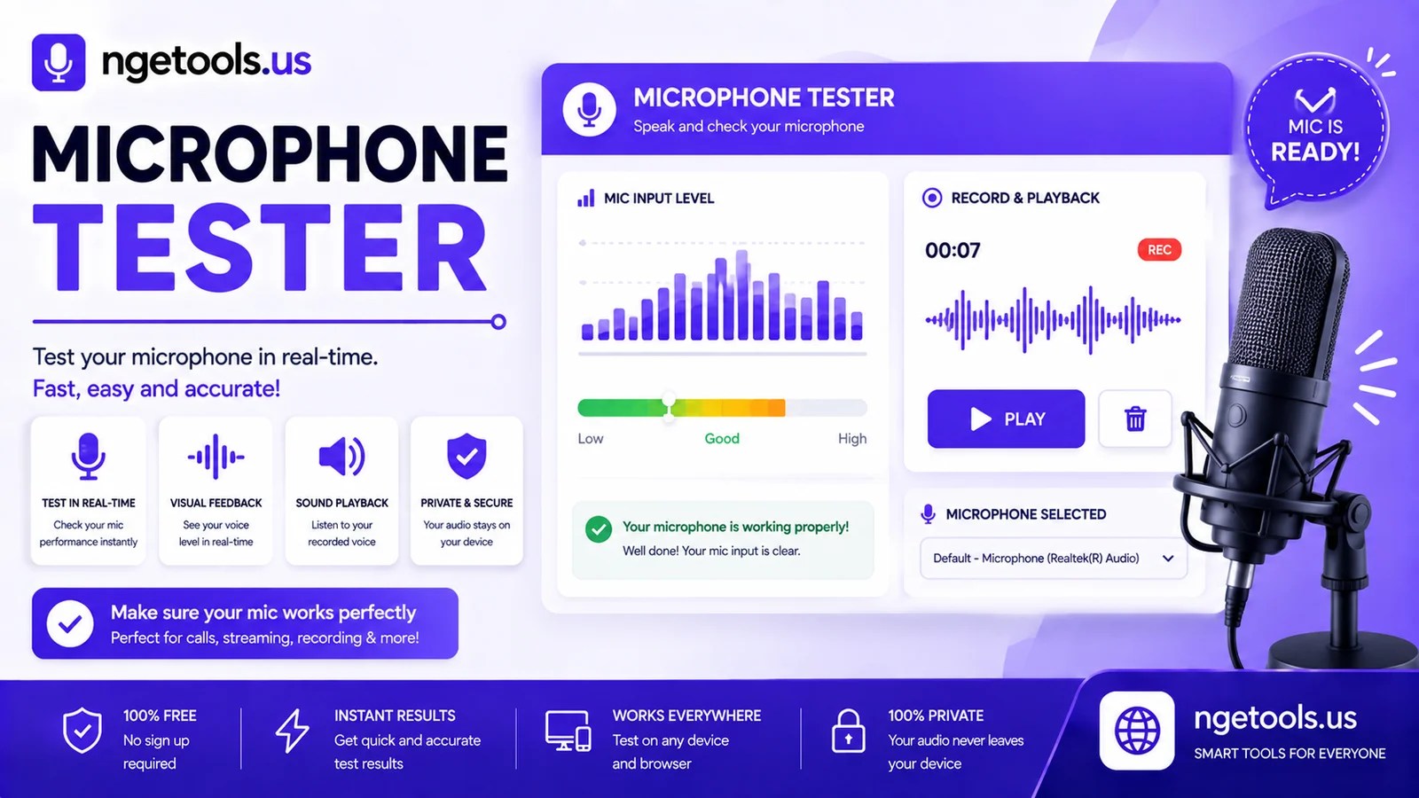 Free Online Microphone Tester