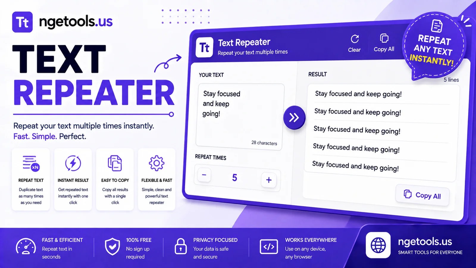 create Text Repeater