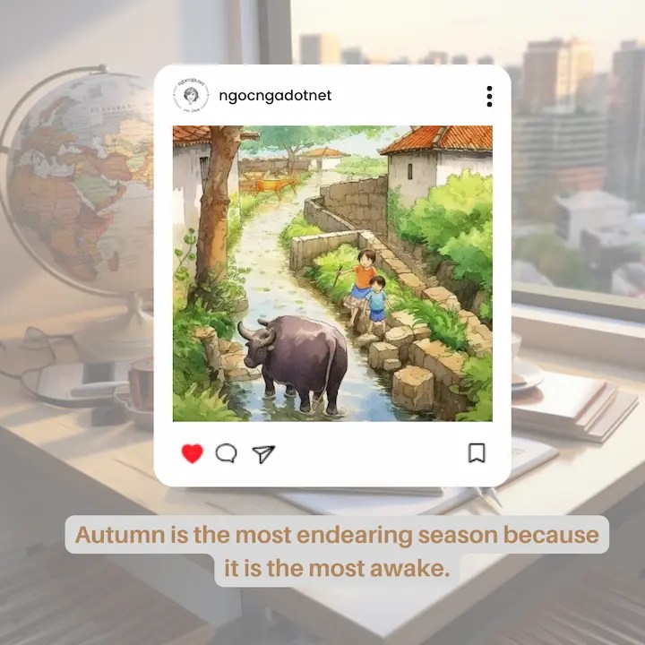Autumn is the most endearing season because it is the most awake
