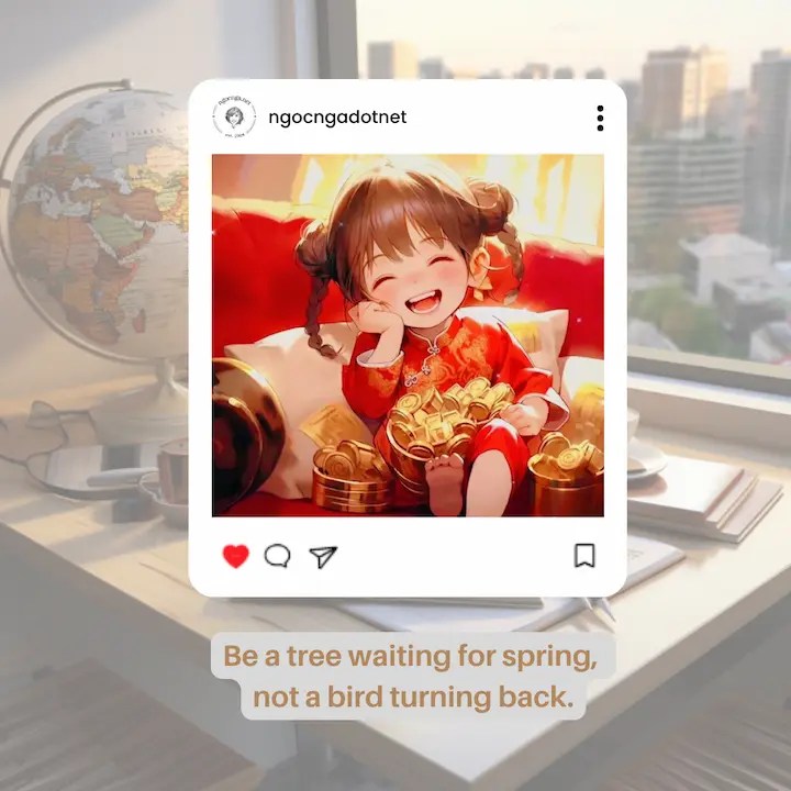 Be a tree waiting for spring, not a bird turning back