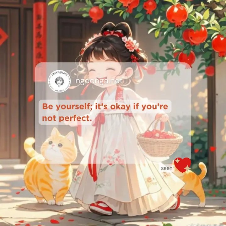 Be yourself; it’s okay if you’re not perfect