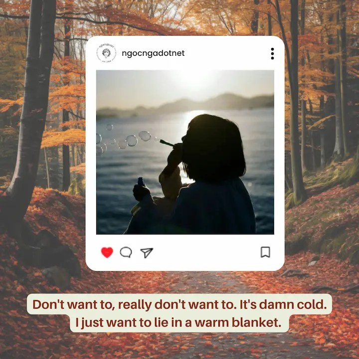 Don't want to, really don't want to. It's damn cold