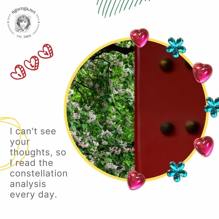 I can't see your thoughts, so I read the constellation analysis every day